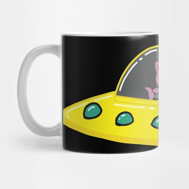 Cat UFO Space Alien merch by Griseldasion_shop